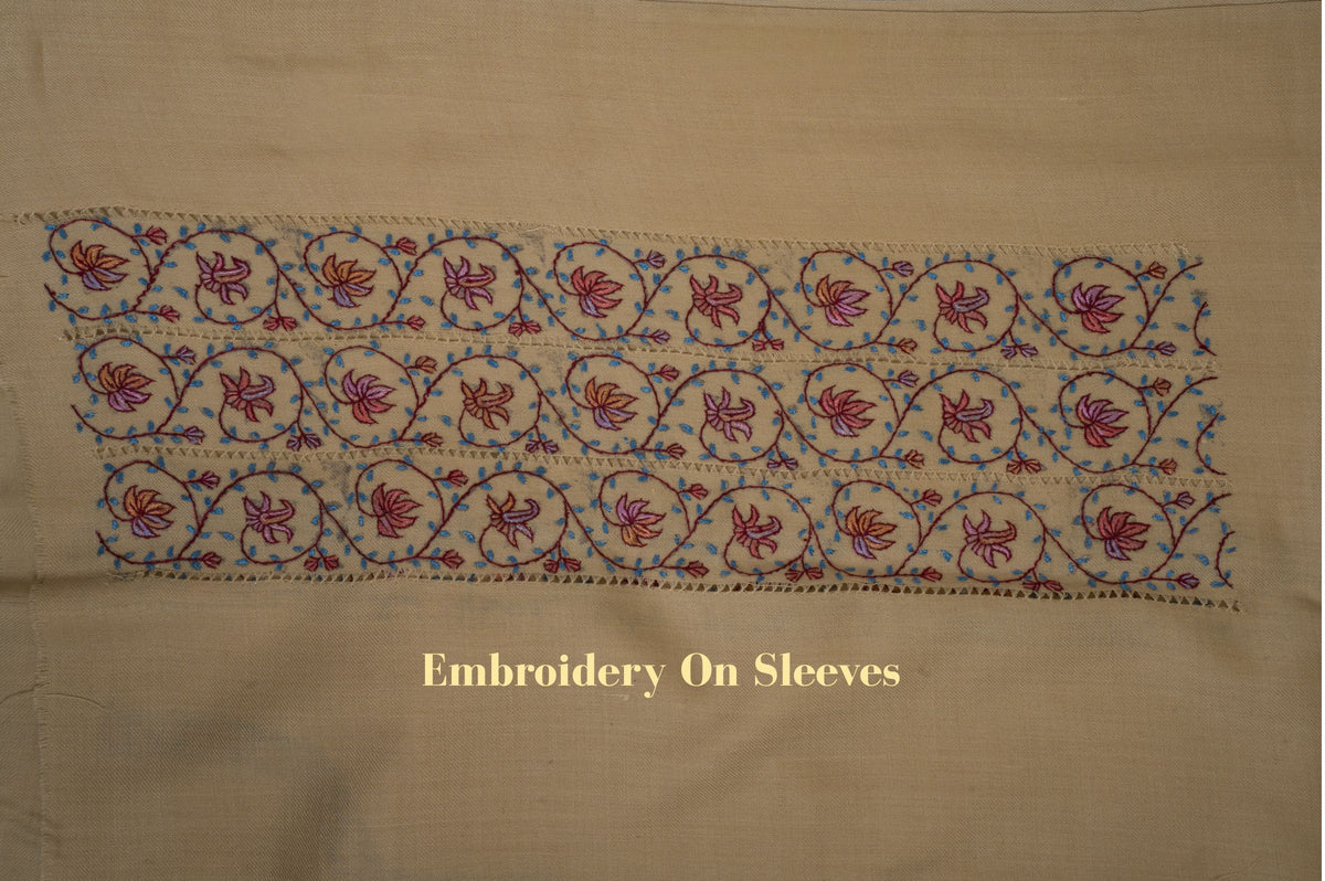 Honey Gold Sozni Hand Embroidered Suit