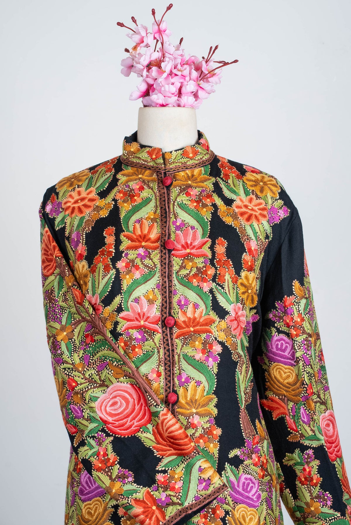 Garden Royale Aari Hand Embroidered Long Jacket