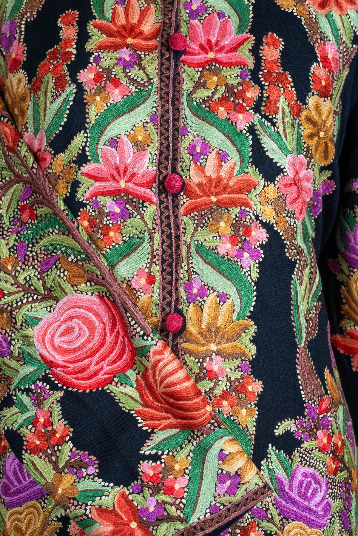 Garden Royale Aari Hand Embroidered Long Jacket