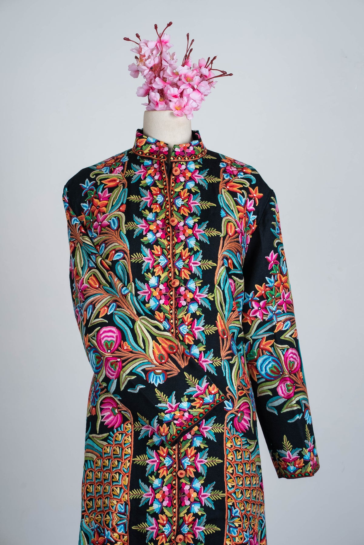 Jewel Garden Aari Hand Embroidered Long Jacket