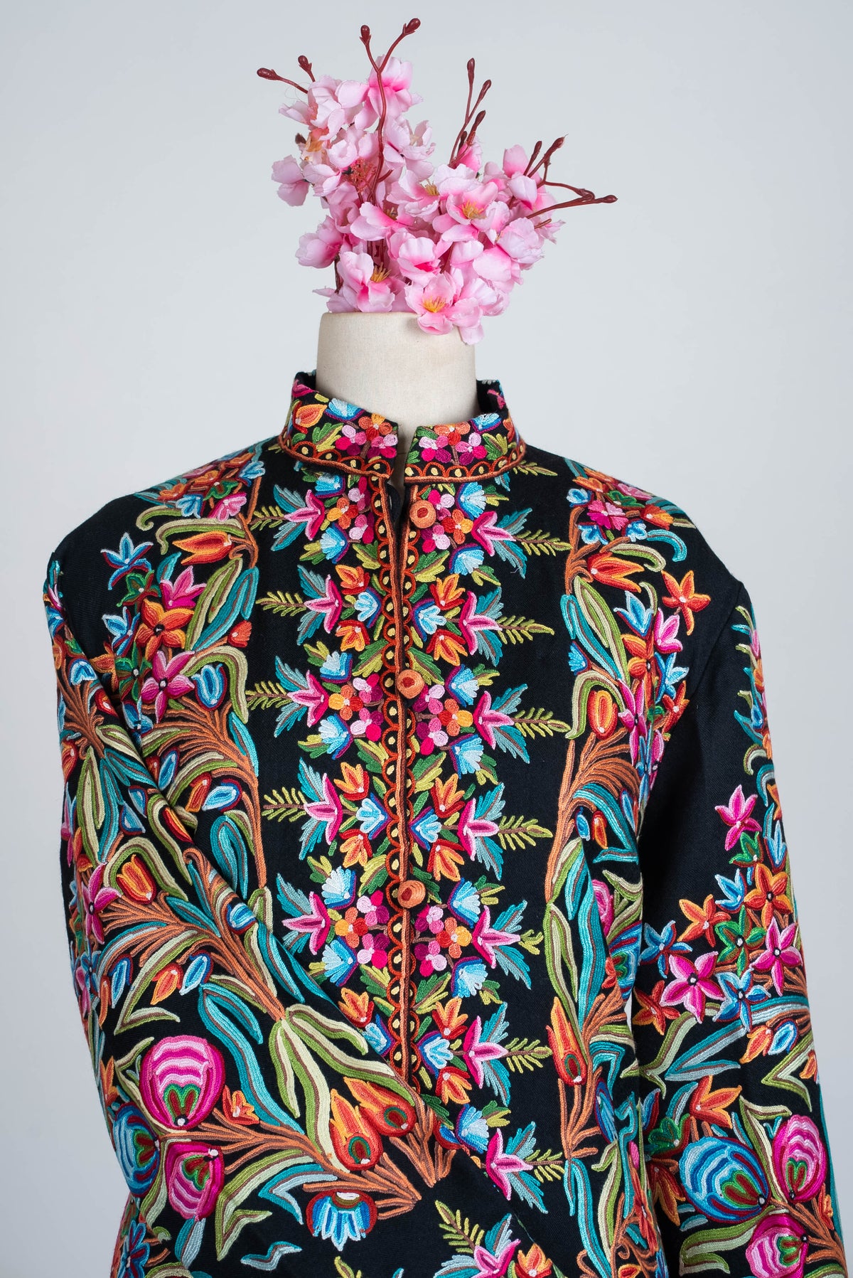 Jewel Garden Aari Hand Embroidered Long Jacket