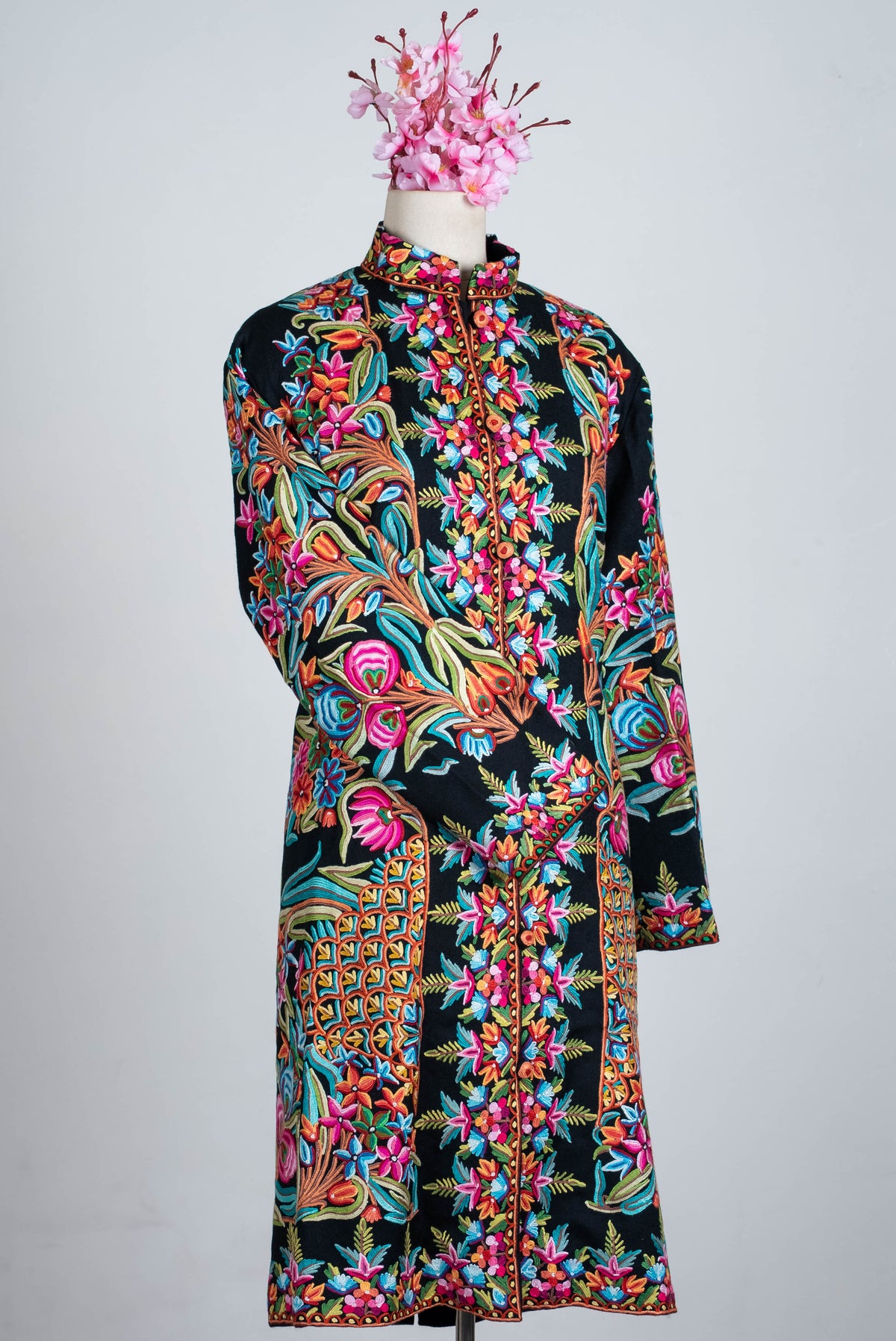 Jewel Garden Aari Hand Embroidered Long Jacket