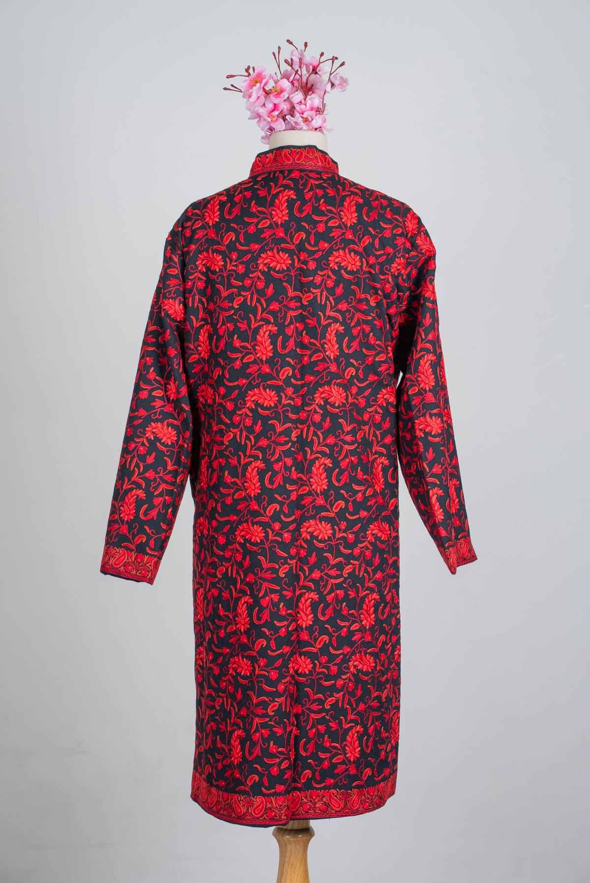 Scarlet Vine Aari Hand Embroidered Long Jacket