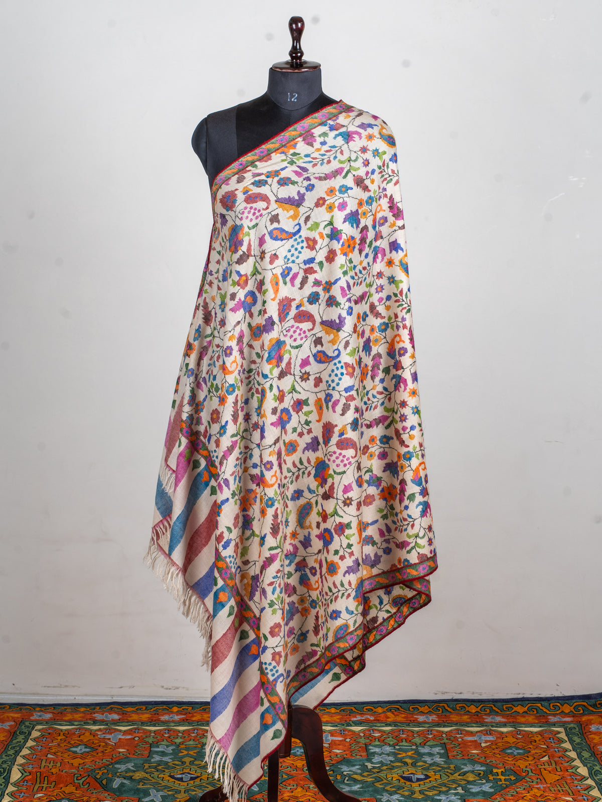 Garden of Kashmir Pure Pashmina Hand Woven Kani Shawl
