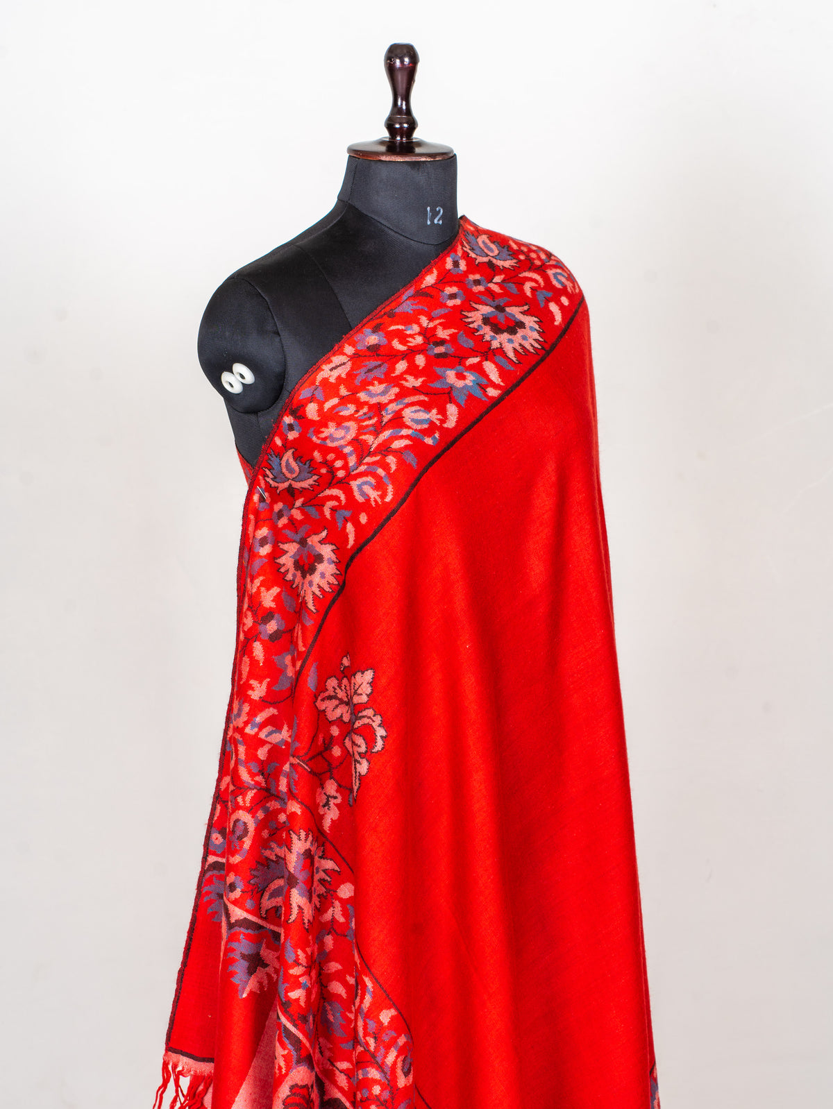 Scarlet Heritage Pure Pashmina Hand Woven Kani Shawl
