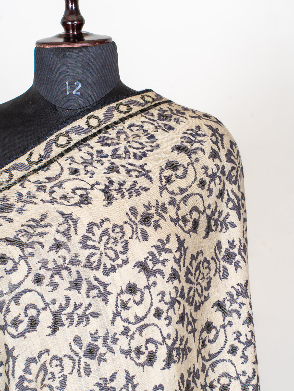 Monochrome Garden Hand Woven Kani Pure Pashmina Shawl