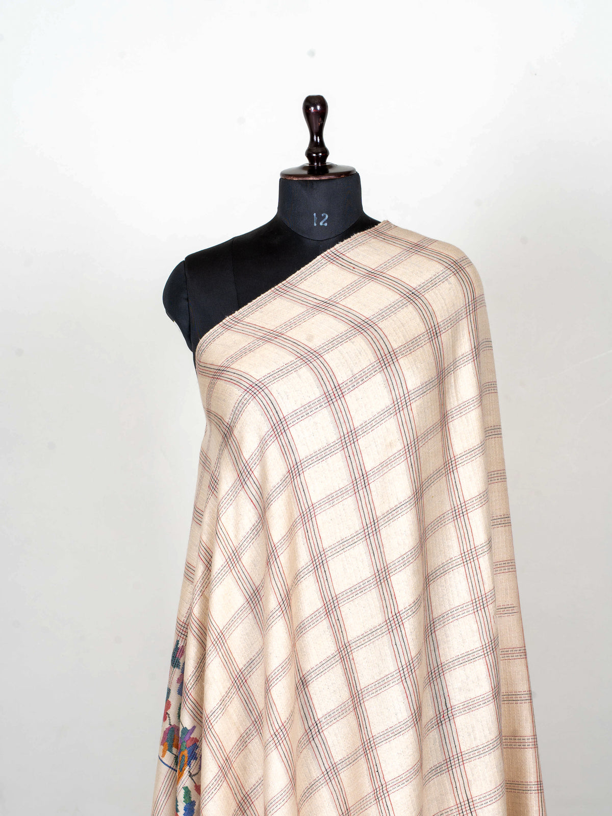 Towel style Pure Pashmina Hand Woven Kani Shawl