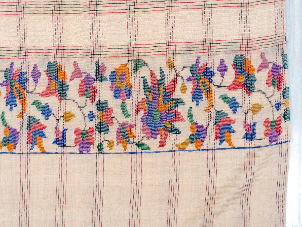 Towel style Pure Pashmina Hand Woven Kani Shawl