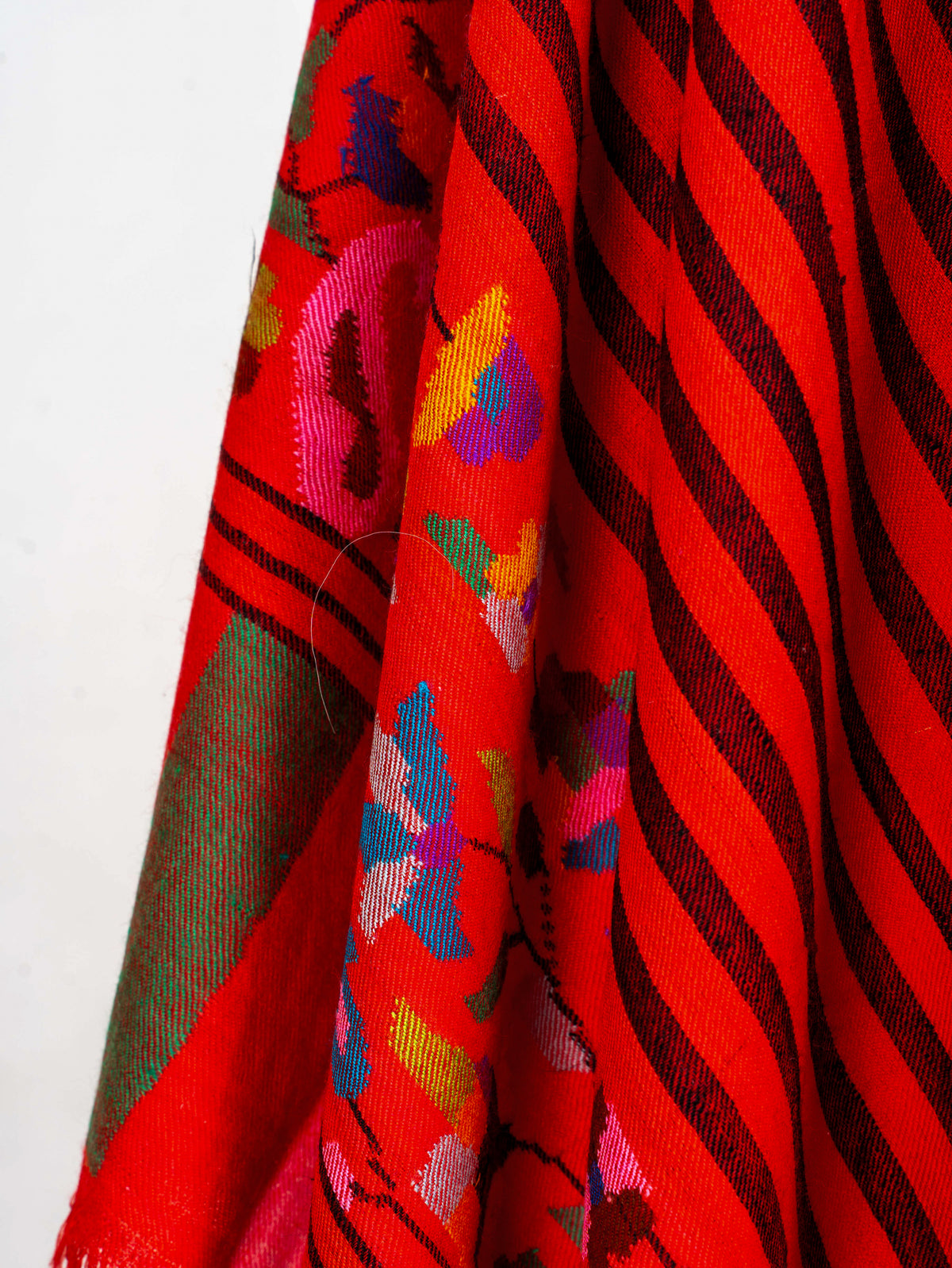 Scarlet Lines Hand Woven Kani Pure Pashmina Shawl