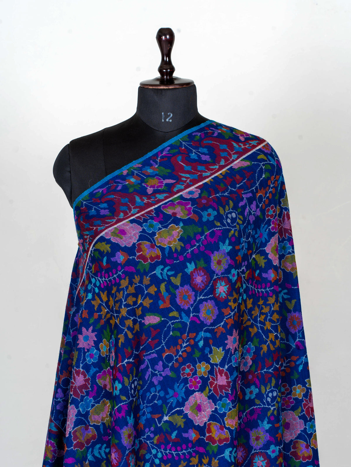 Midnight Orchard Pure Pashmina Hand Woven Kani Shawl