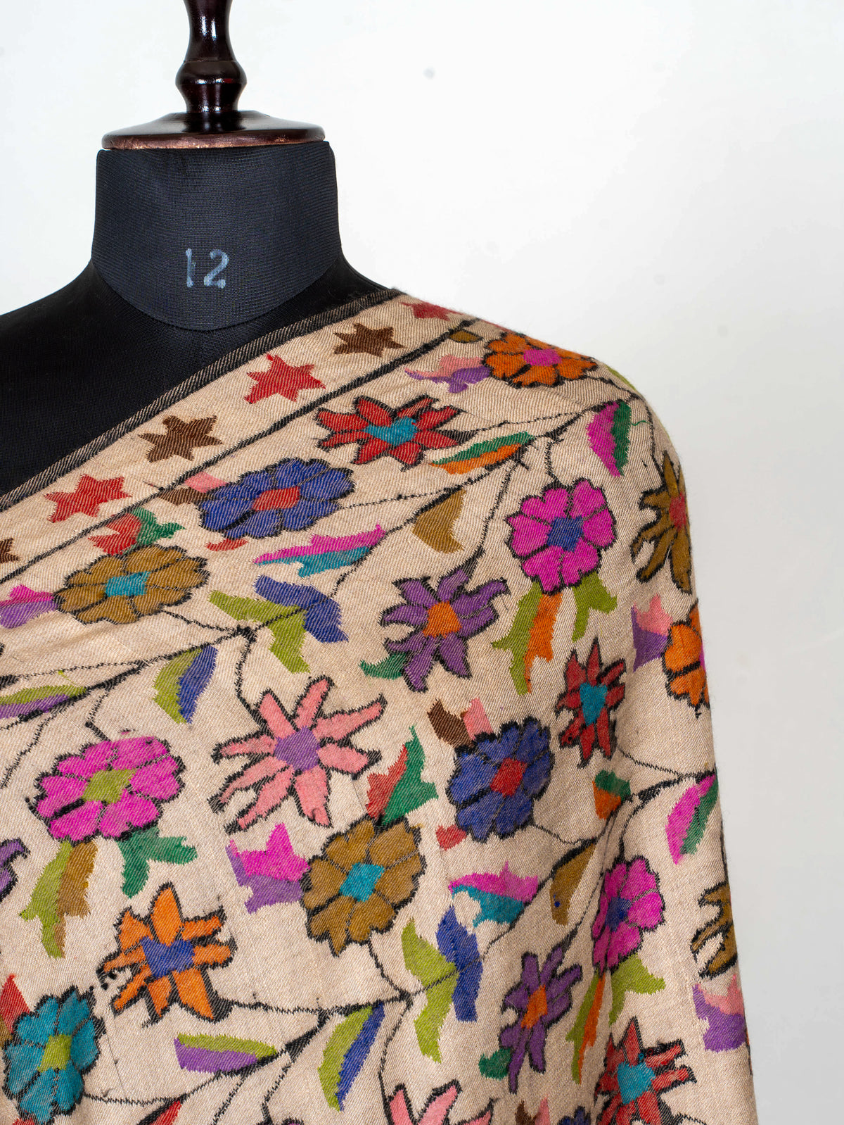 Meadow Mosaic Pure Pashmina Hand Woven Kani Shawl