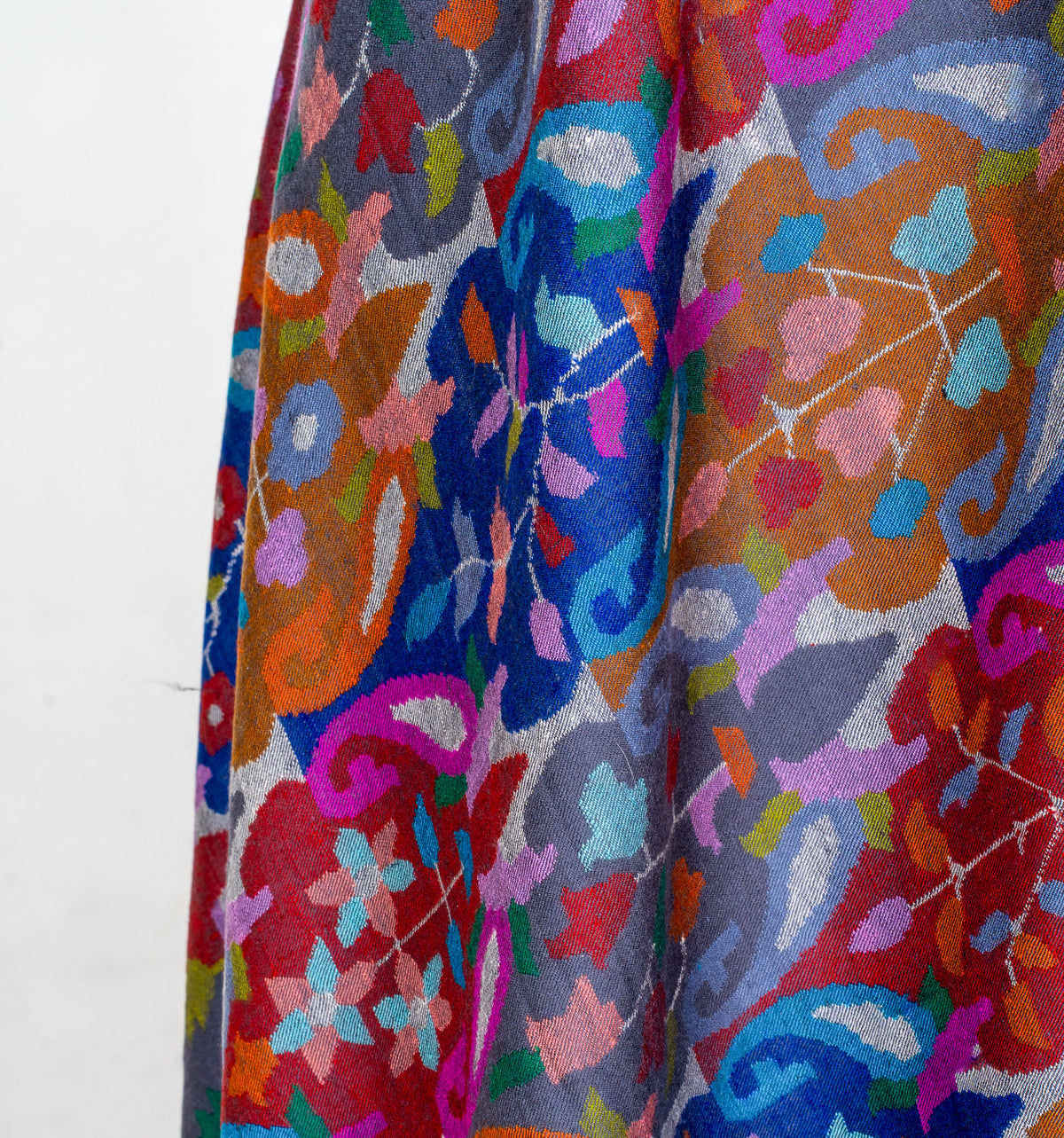2.5 Yards Painted Reverie Hand Woven Kani Pure Pashmina Shawl