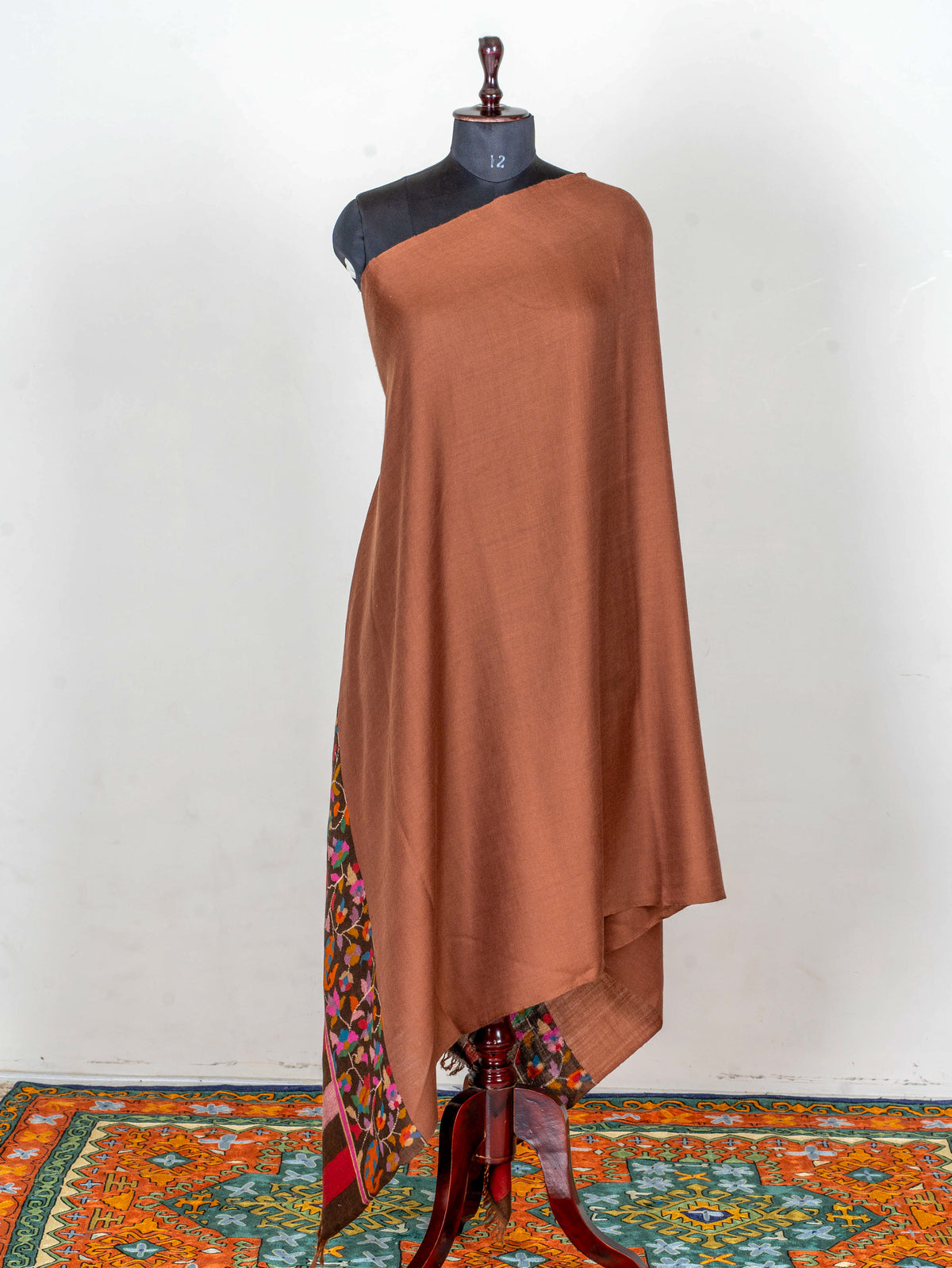 Cinnamon Grace Pure Pashmina Hand Woven Kani Shawl