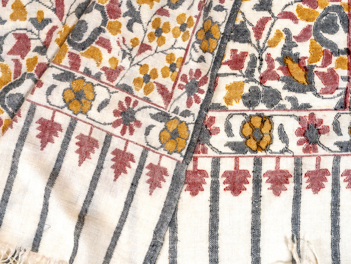 Autumn Meadow Hand Spun and Hand Woven Kani Pure Pashmina Shawl