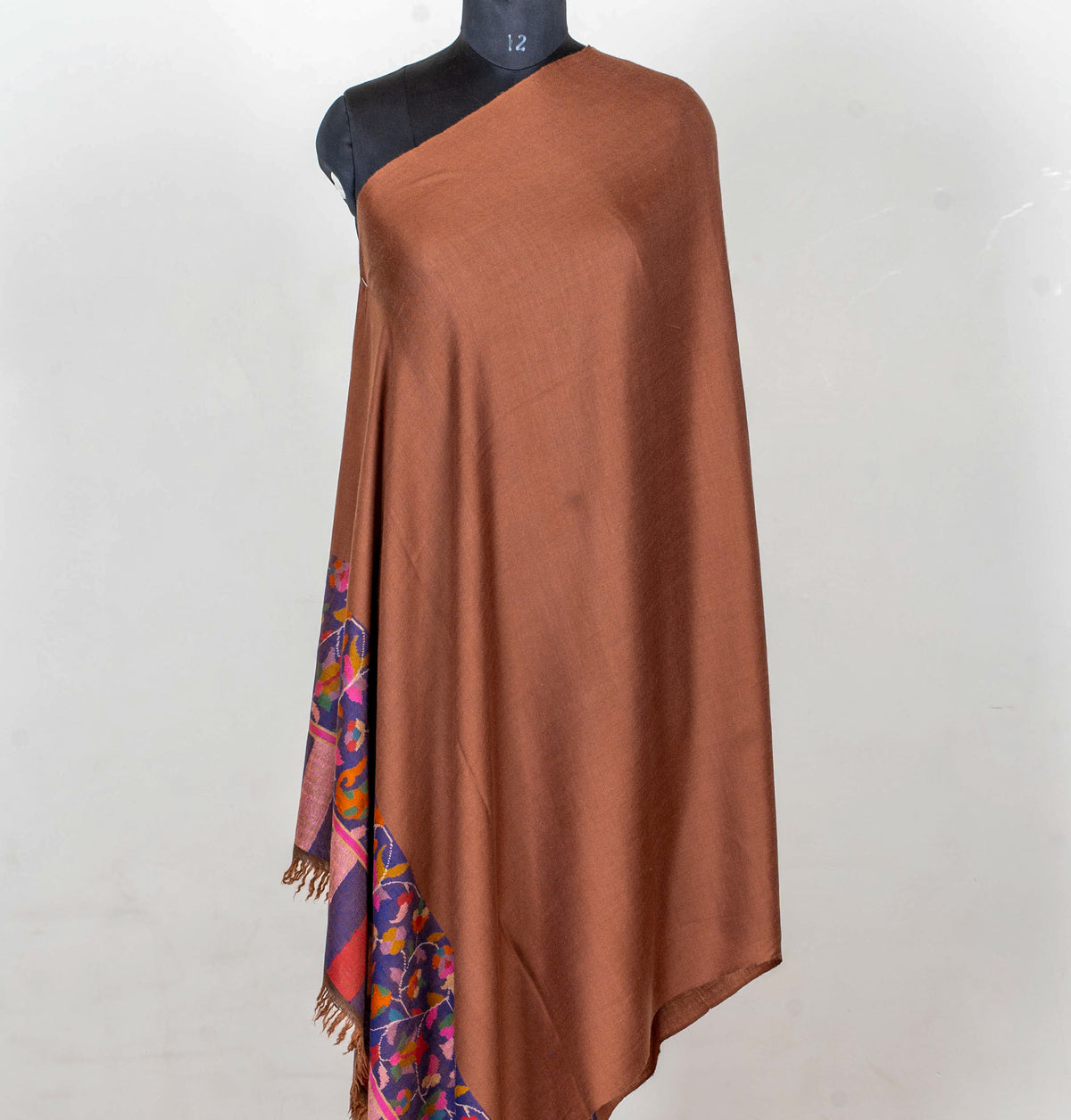 Cocoa Bloom Pure Pashmina Hand Woven Kani Shawl