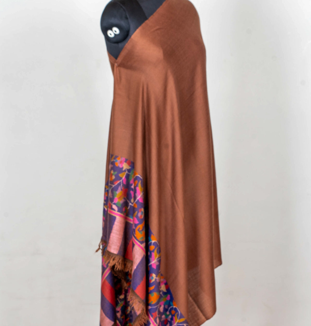 Cocoa Bloom Pure Pashmina Hand Woven Kani Shawl