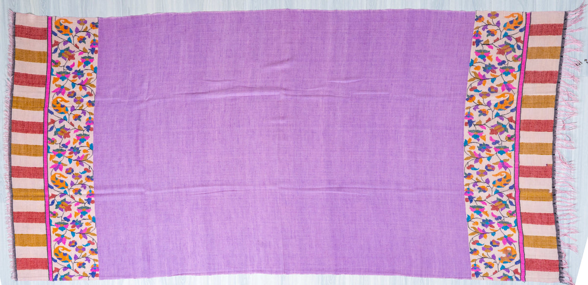 Lilac Meadow Hand Woven Kani Pure Pashmina Shawl