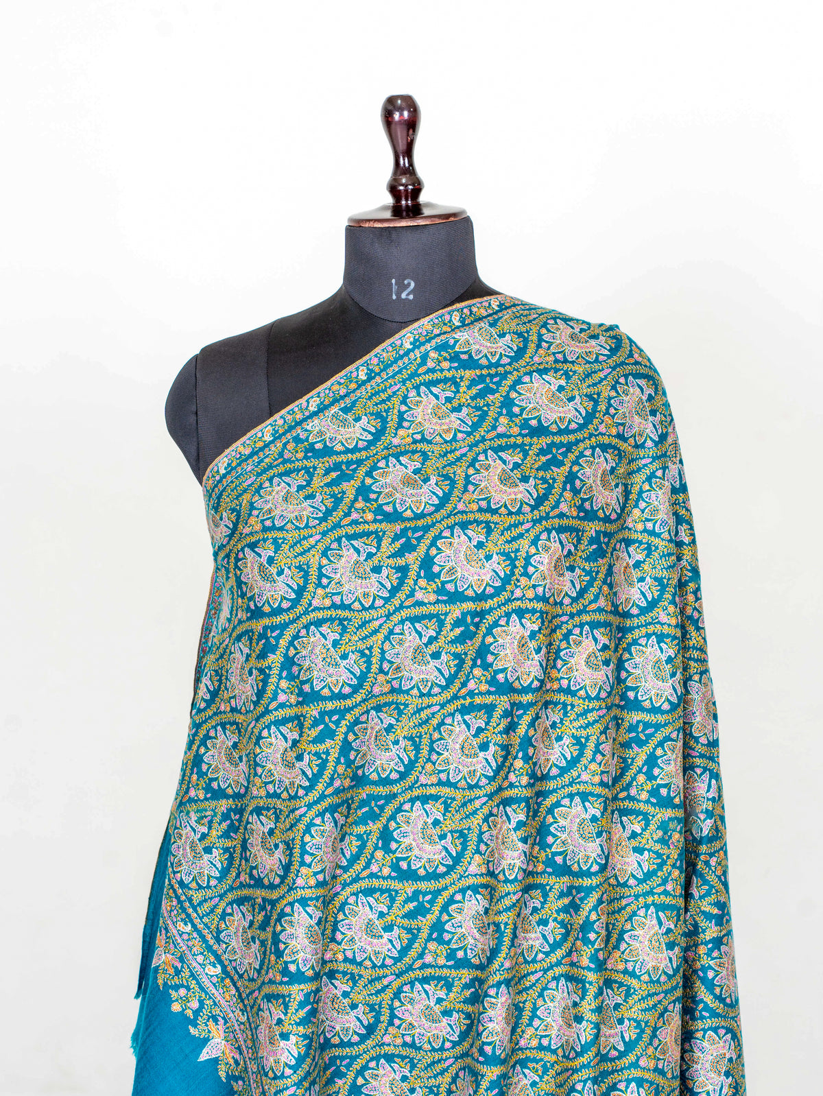 Pure Silk Embroidered Pure Pashmina Shawl
