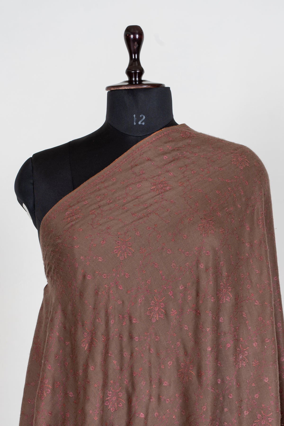 3 yards Pure silk embroidered Pure Pashmina Shawl