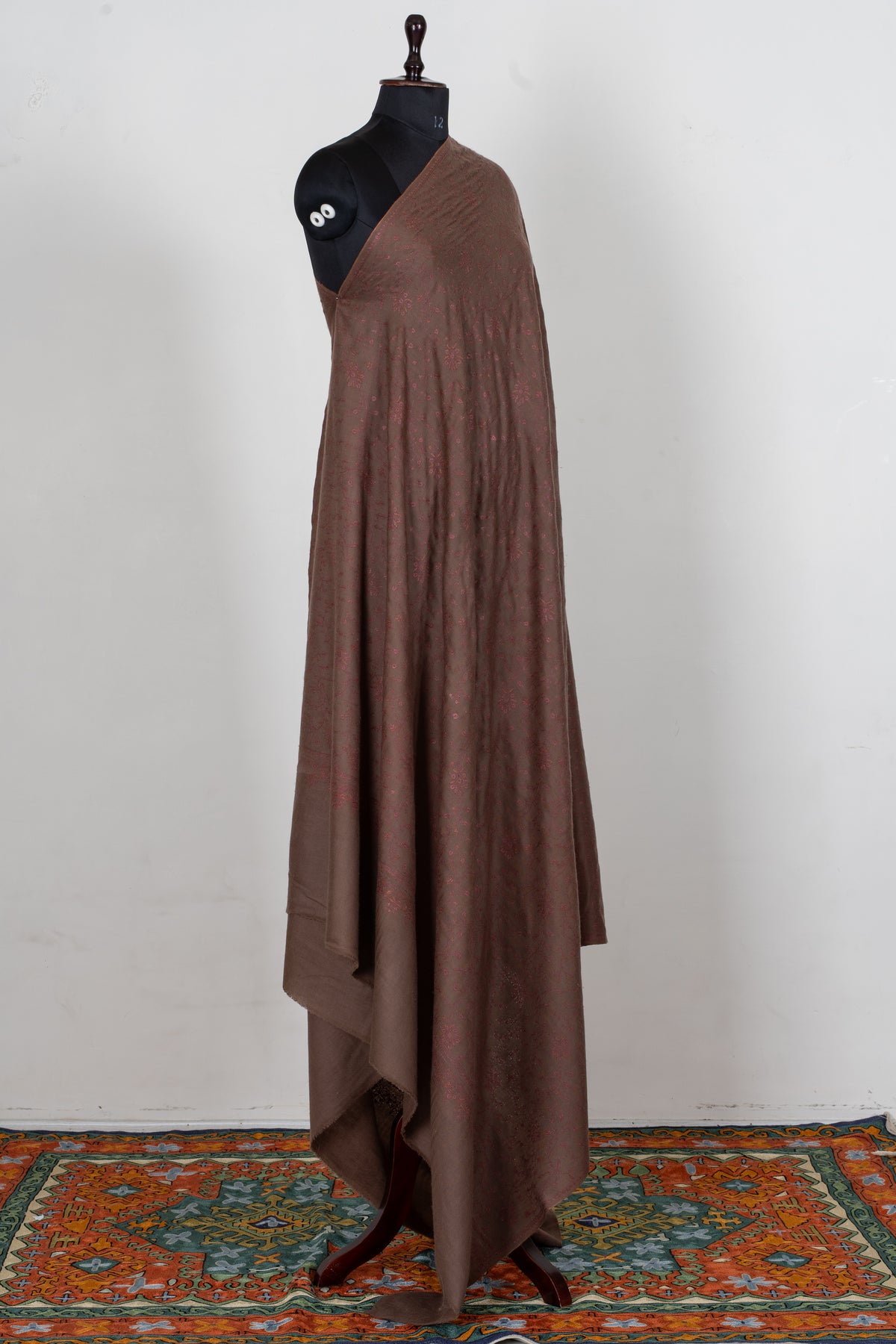 3 yards Pure silk embroidered Pure Pashmina Shawl