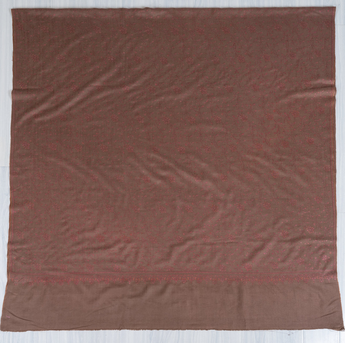 3 yards Pure silk embroidered Pure Pashmina Shawl
