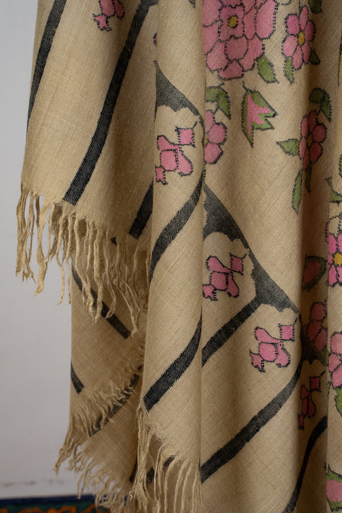 2.5 yards Kani Pure Pashmina Hand Woven Shawl