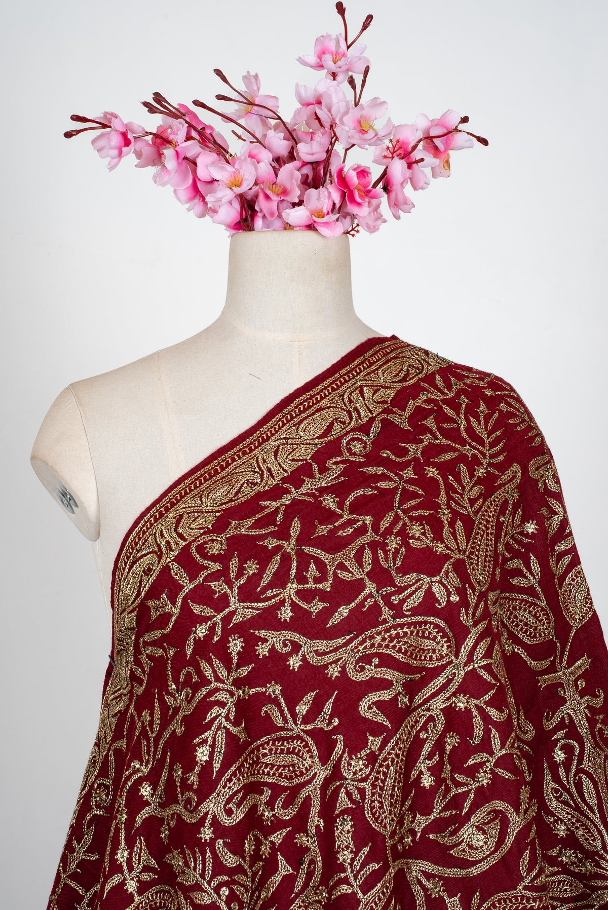 Tilla Hand Embroidered Pure Pashmina Shawl