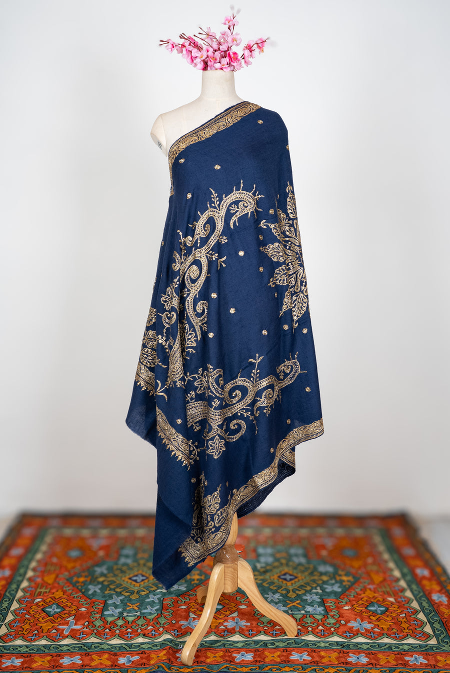 Tilla Hand Embroidered Pure Pashmina Shawl