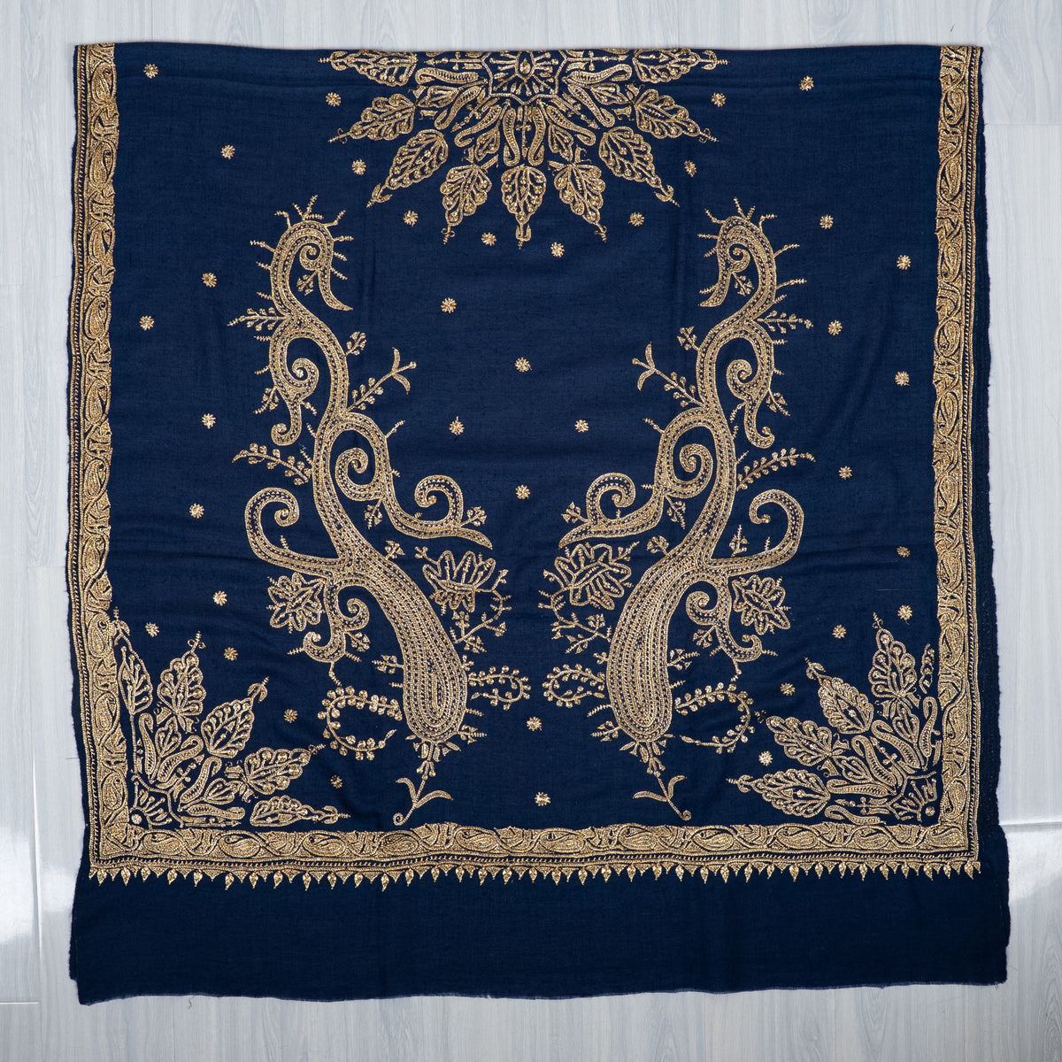 Tilla Hand Embroidered Pure Pashmina Shawl