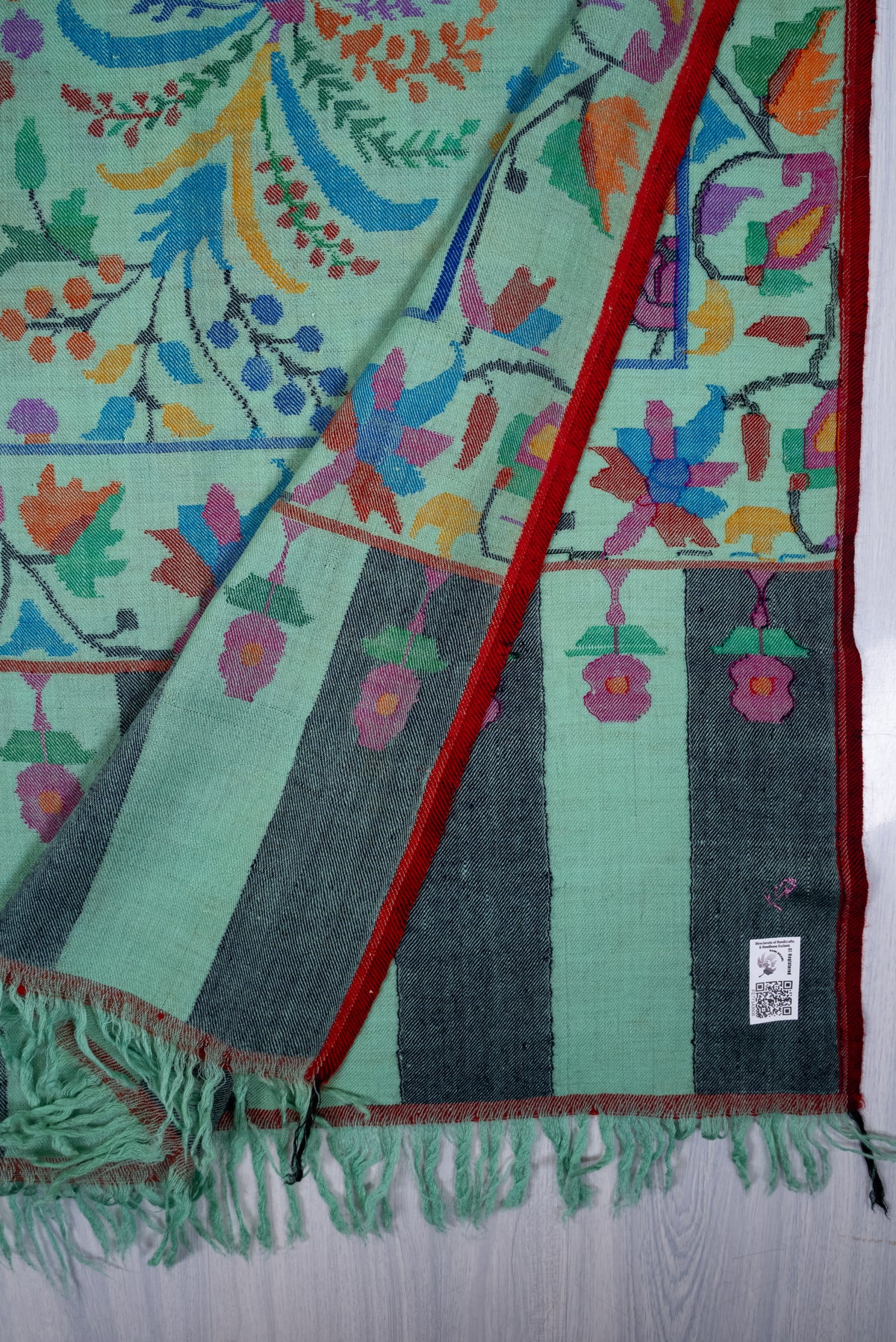 Pure Pashmina Kani Hand Woven Shawl