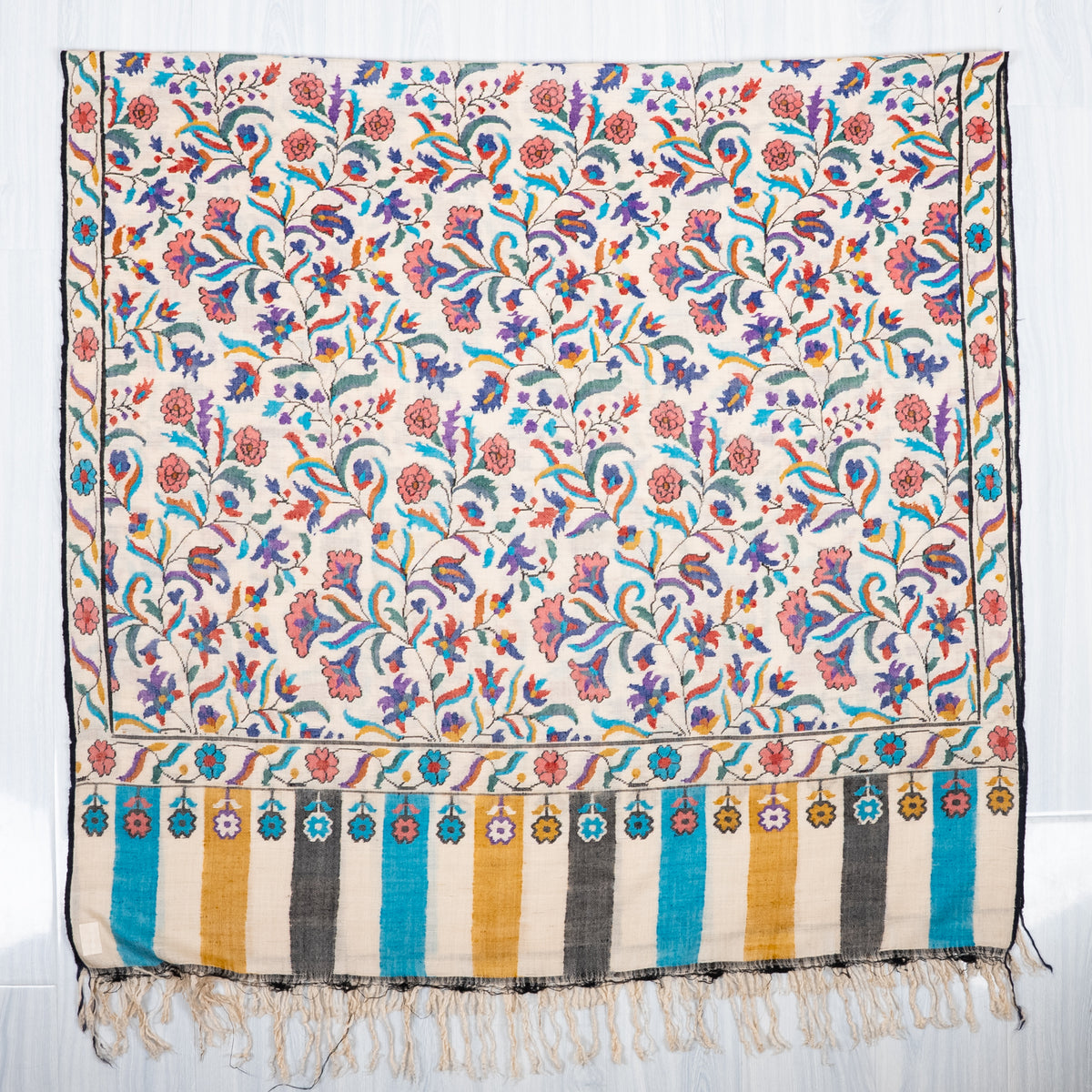Kani Pure Pashmina Hand Woven Shawl