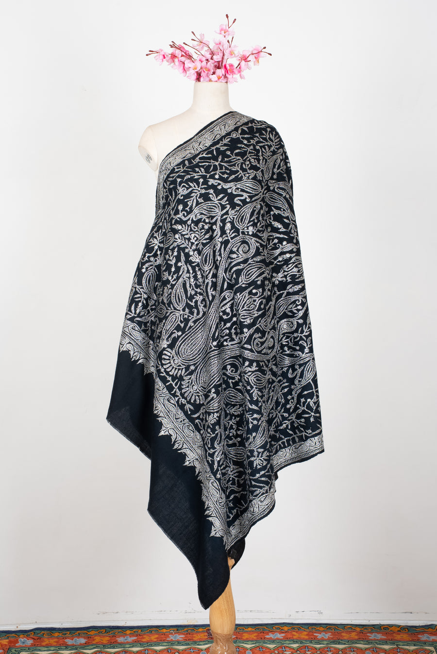 Hand Tilla Embroidered Pure Pashmina Shawl
