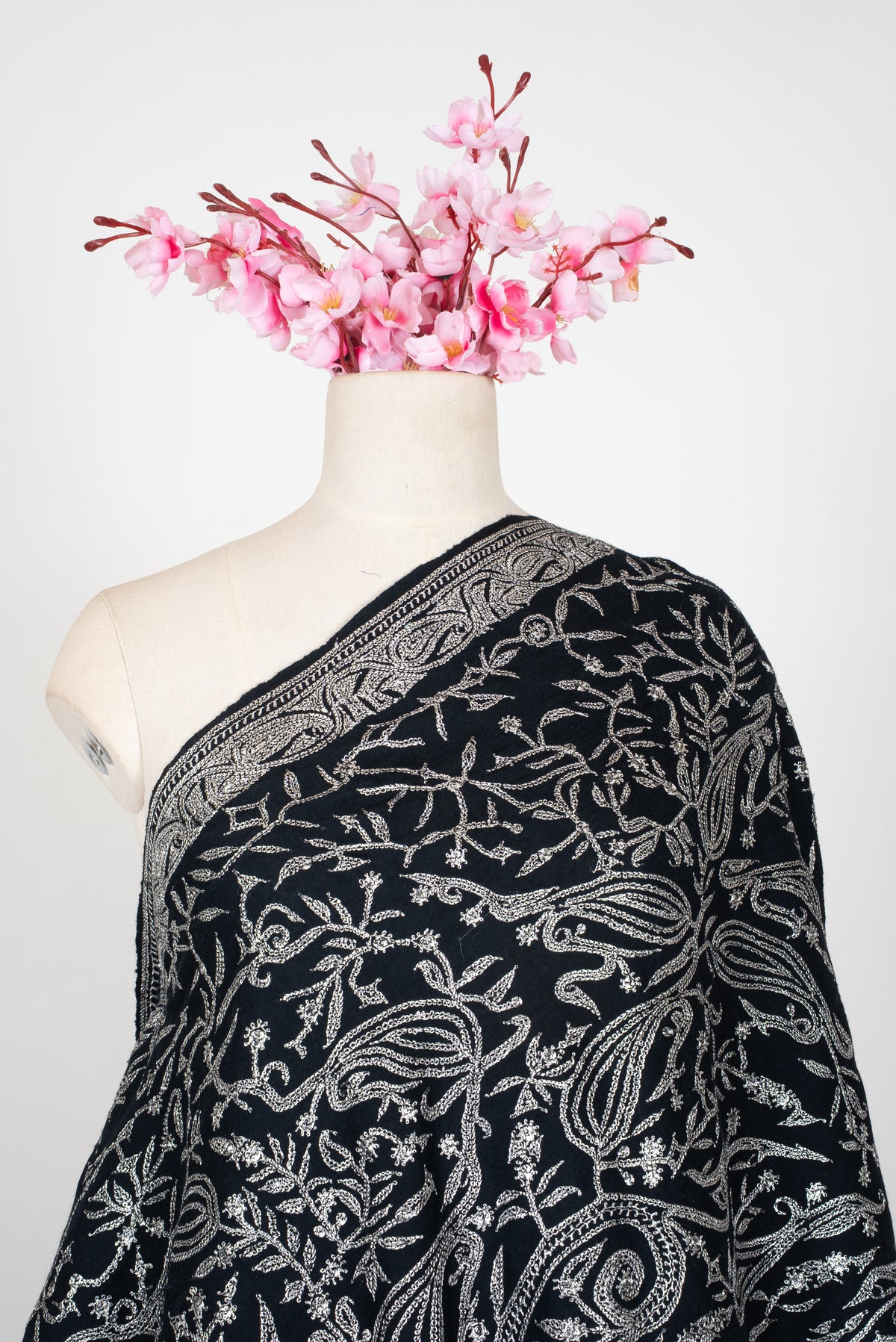 Hand Tilla Embroidered Pure Pashmina Shawl