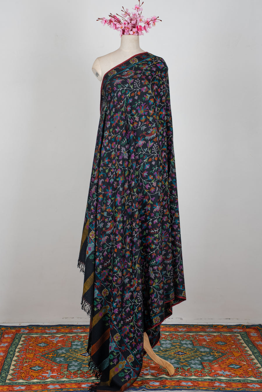 3 Yards Kani Hand Woven Pure Pashmina Shawl