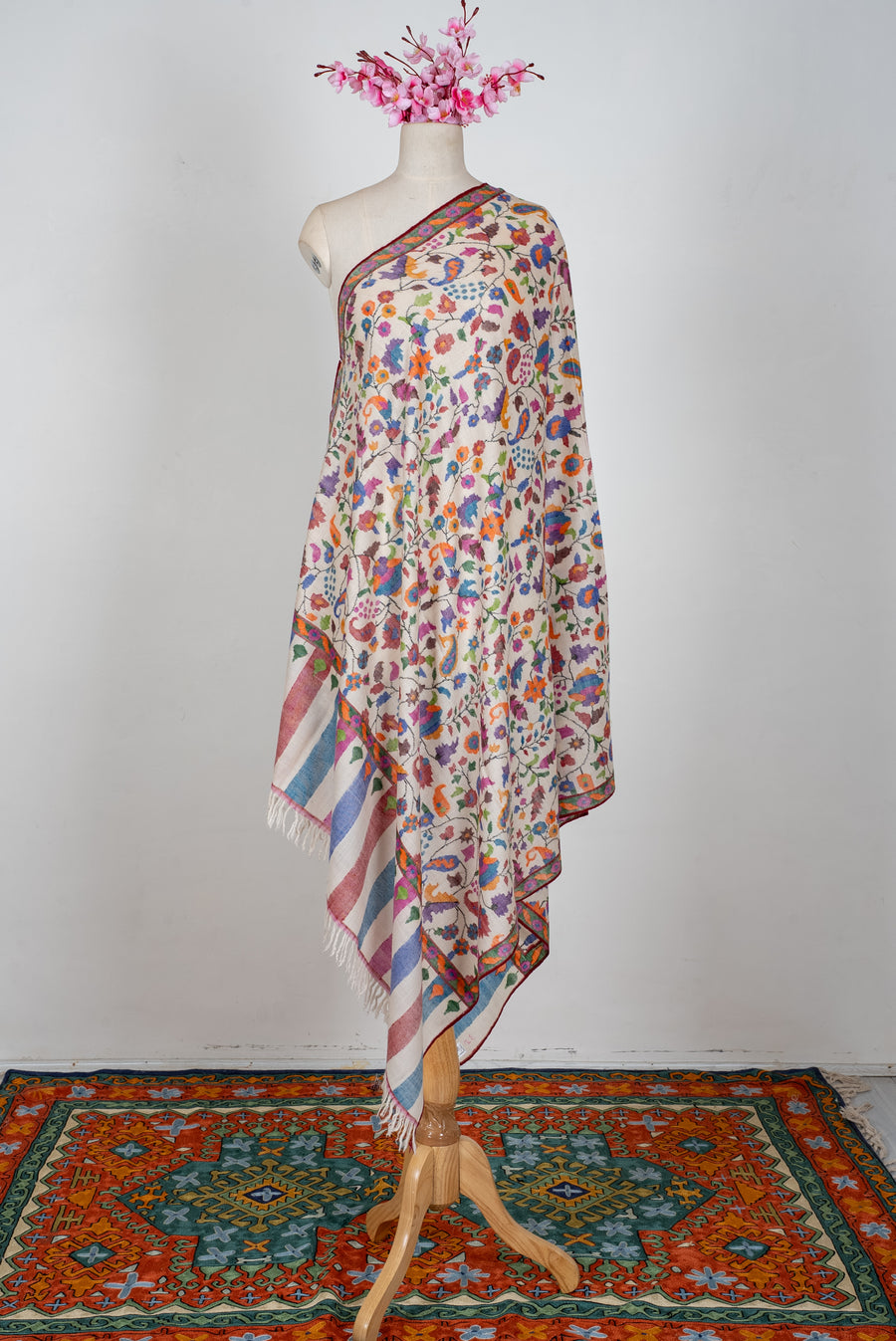Handloom Pure Pashmina Kani Shawl