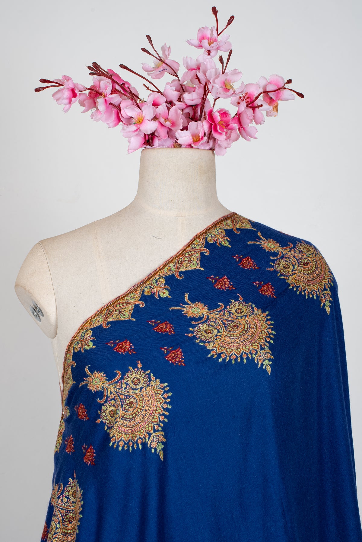 Sapphire Zareen Hand Embroidered Pure Pashmina Shawl