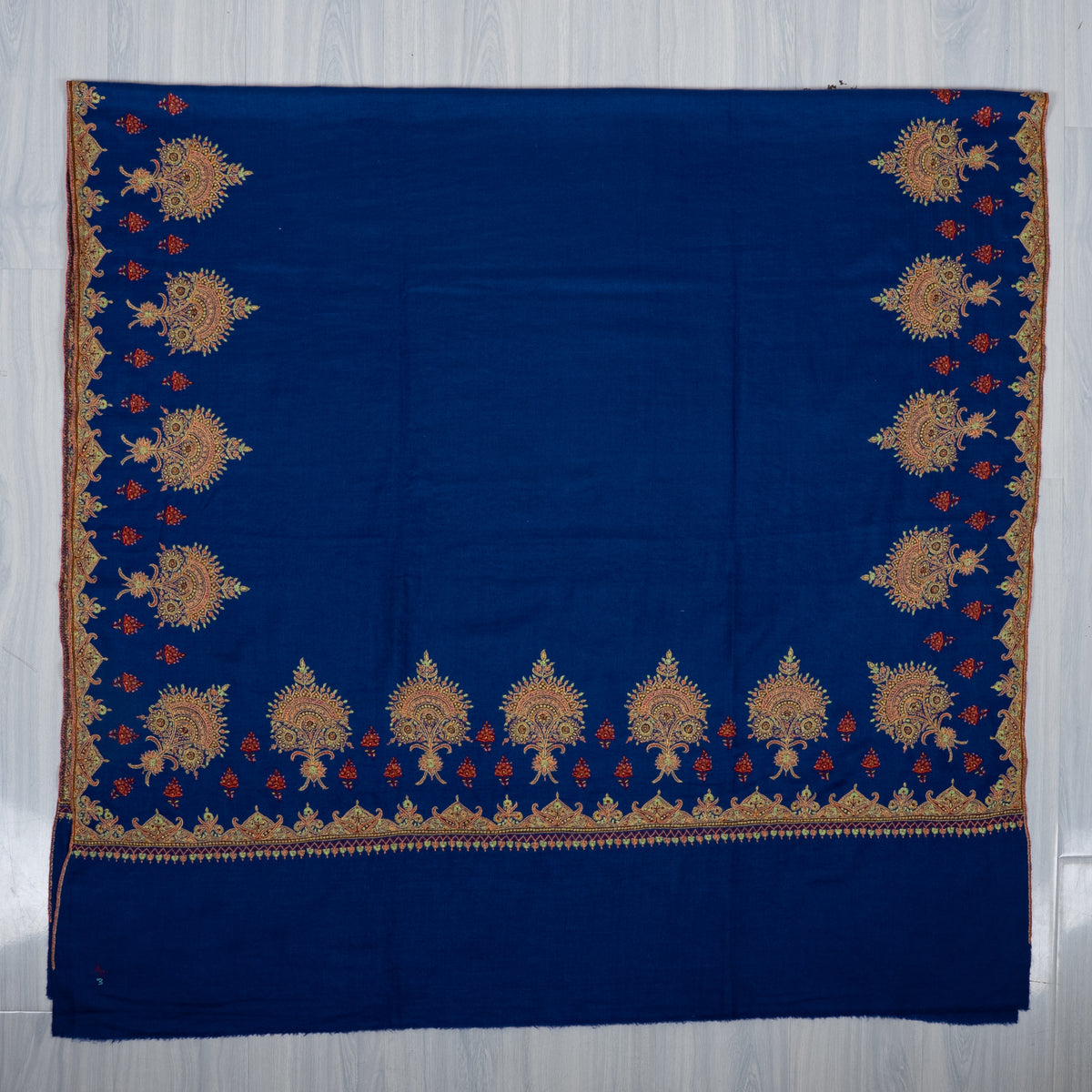 Sapphire Zareen Hand Embroidered Pure Pashmina Shawl