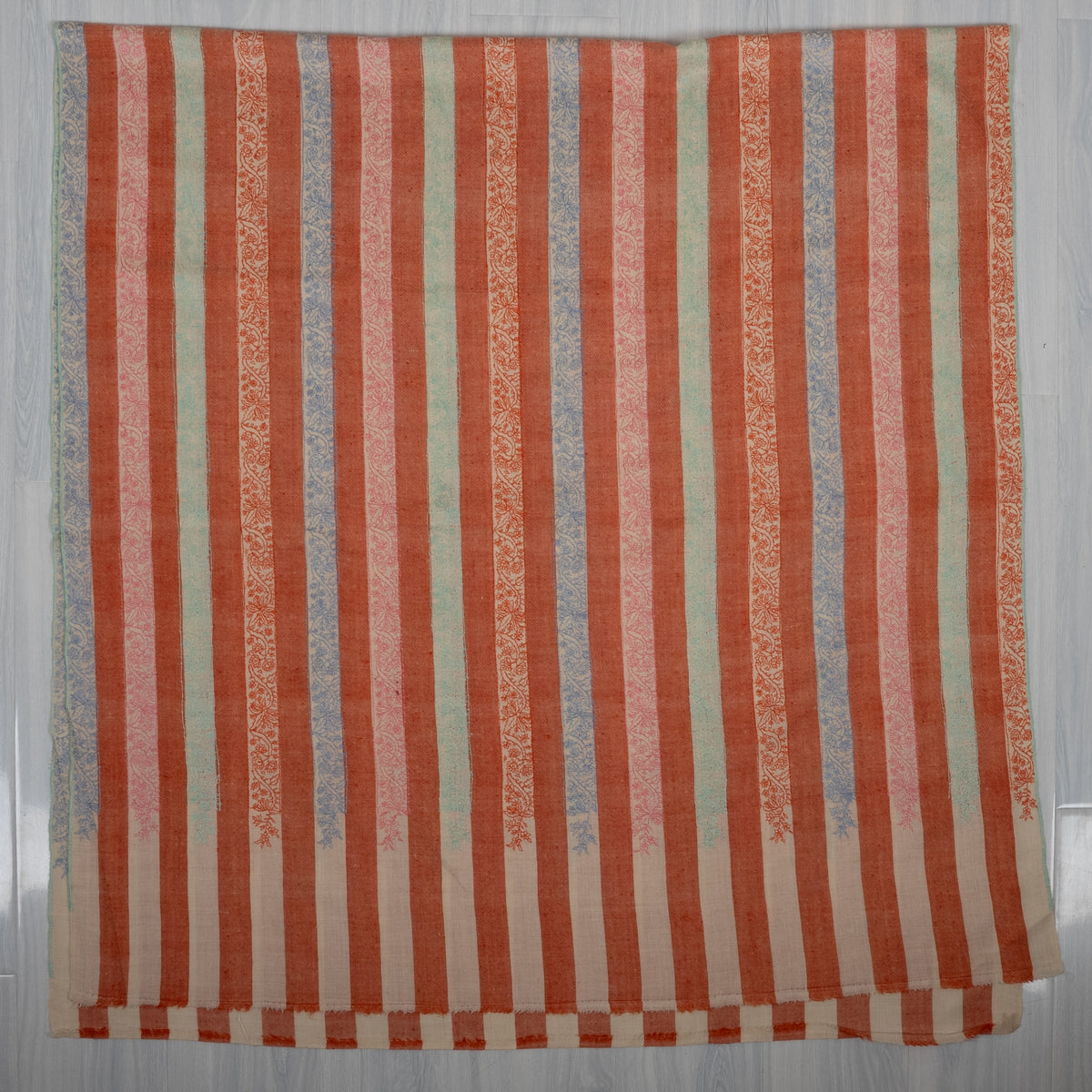 Blush Horizon Hand Embroidered Pure Pashmina Shawl