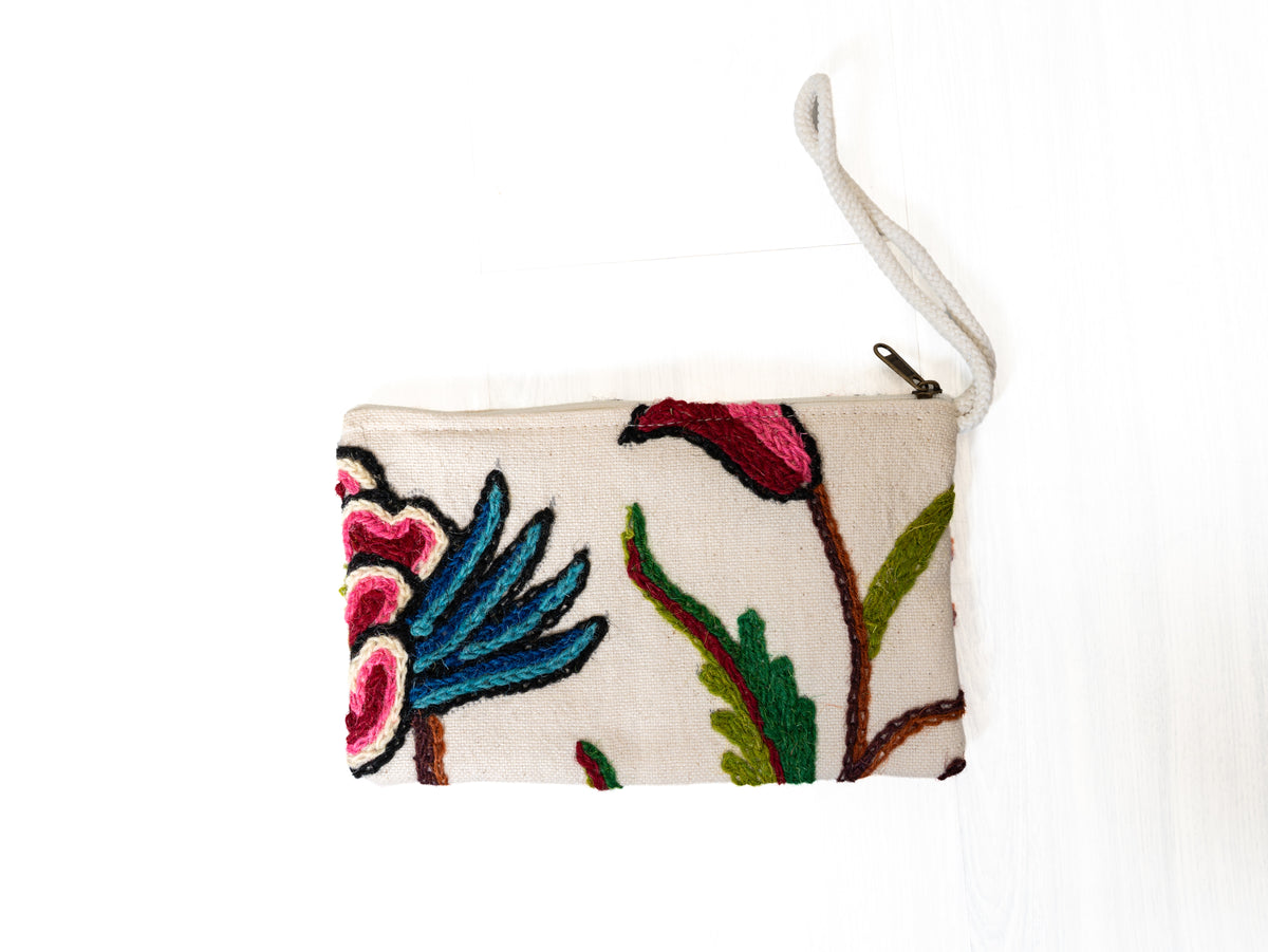 Autumn Whispers Aari Hand Embroidered Floral Purse