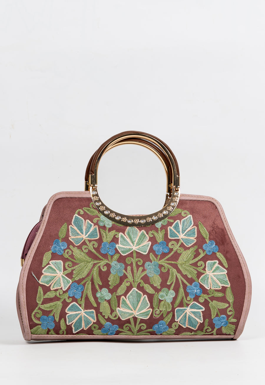 Sitara Blossom – Aari Embroidery Handbag