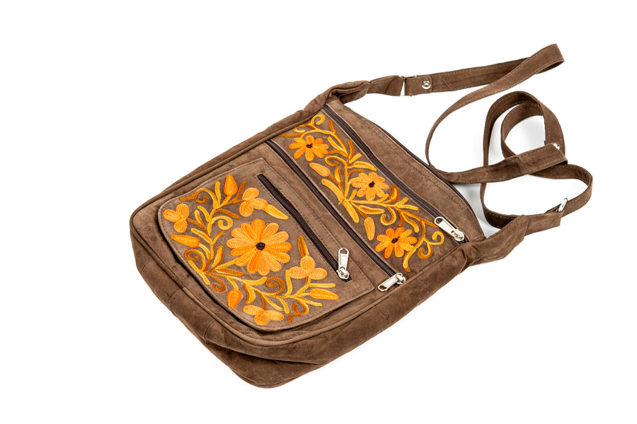 Koh-e-Banafsha – Aari Embroidery Messenger Bag