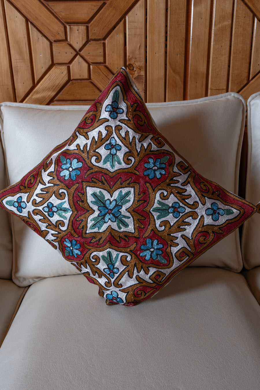 Set of 5 – 16” Hand-Embroidered Cushion Covers