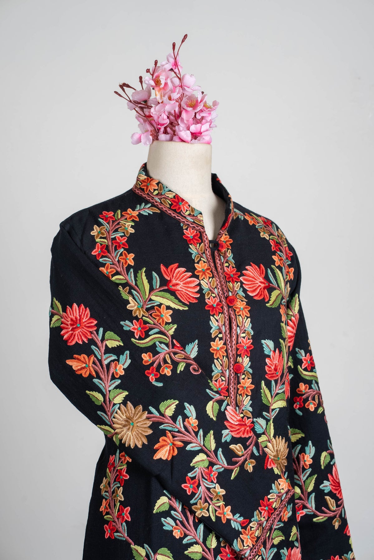 Scarlet Vine Aari Hand Embroidered Short Jacket