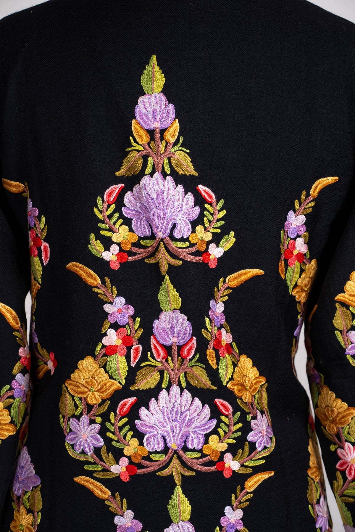 Lavender Garden Aari Hand Embroidered Short Jacket