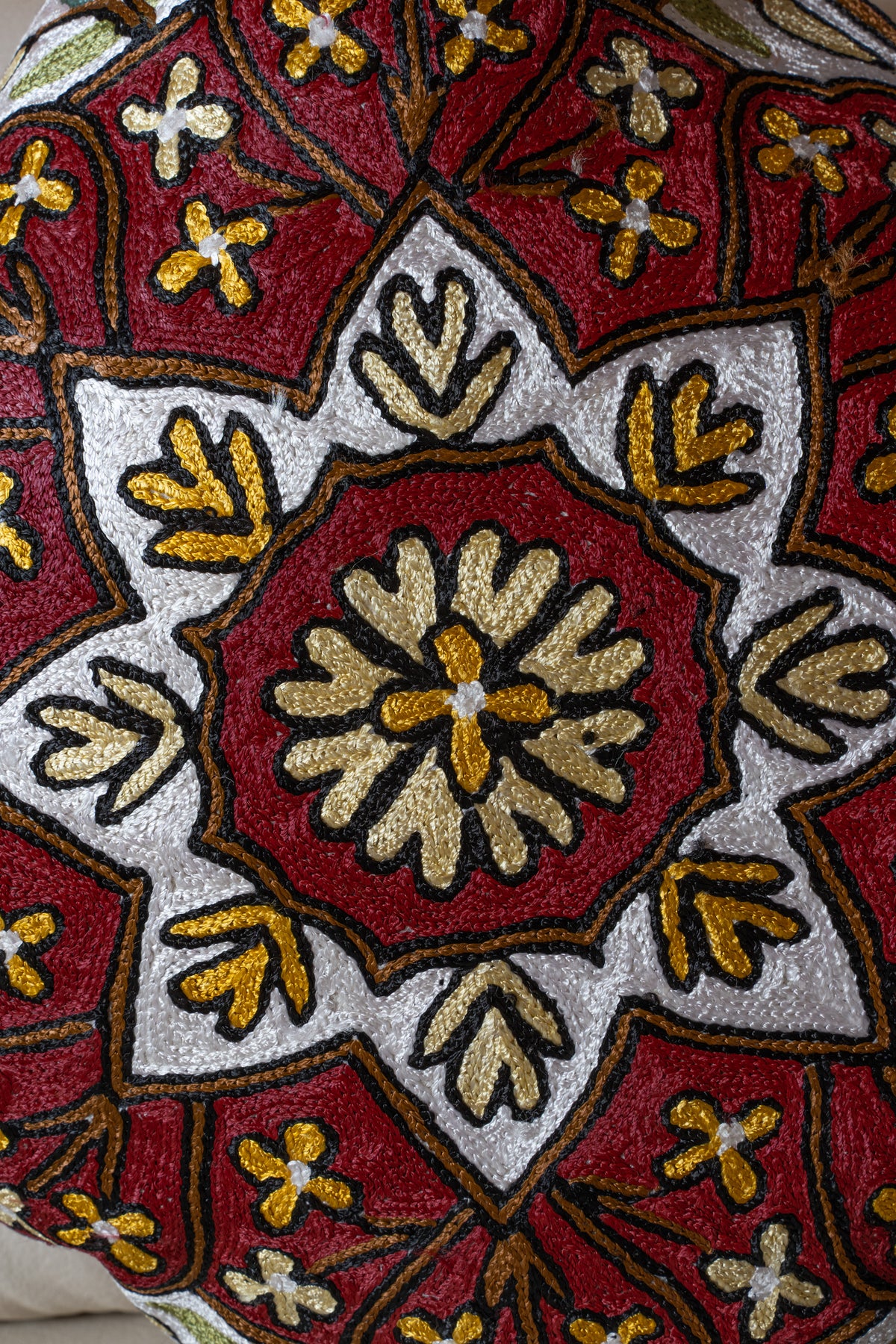 Set of 5 – 16” Hand-Embroidered Cushion Covers