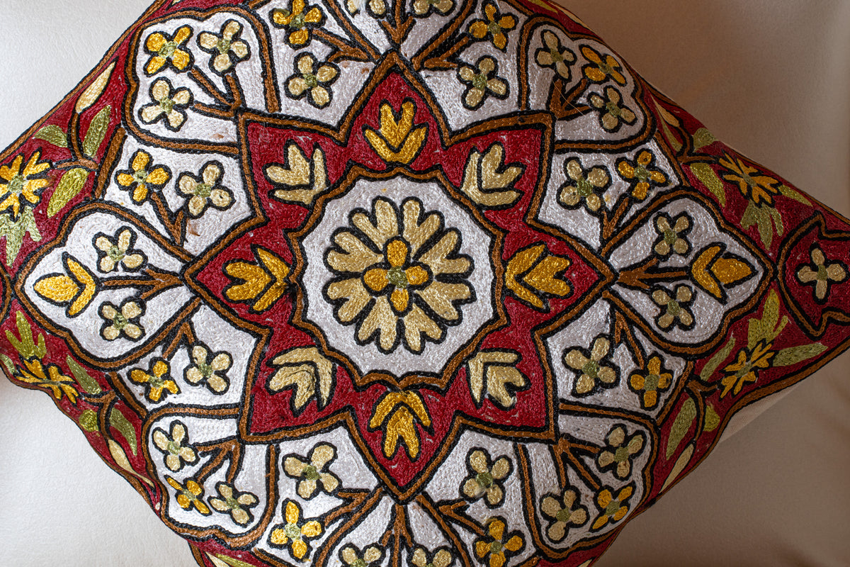 Set of 3 – 16” Hand-Embroidered Cushion Covers