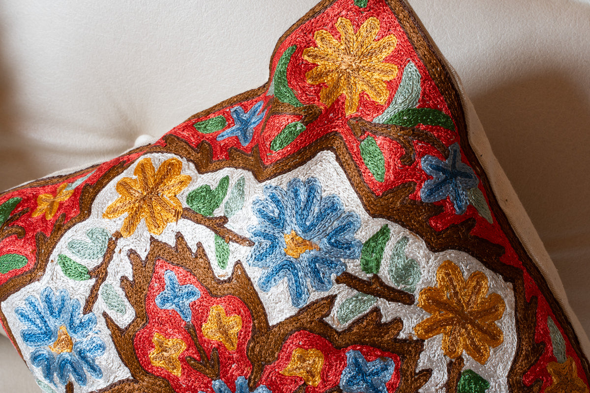 Set of 3 – 16” Hand-Embroidered Cushion Covers
