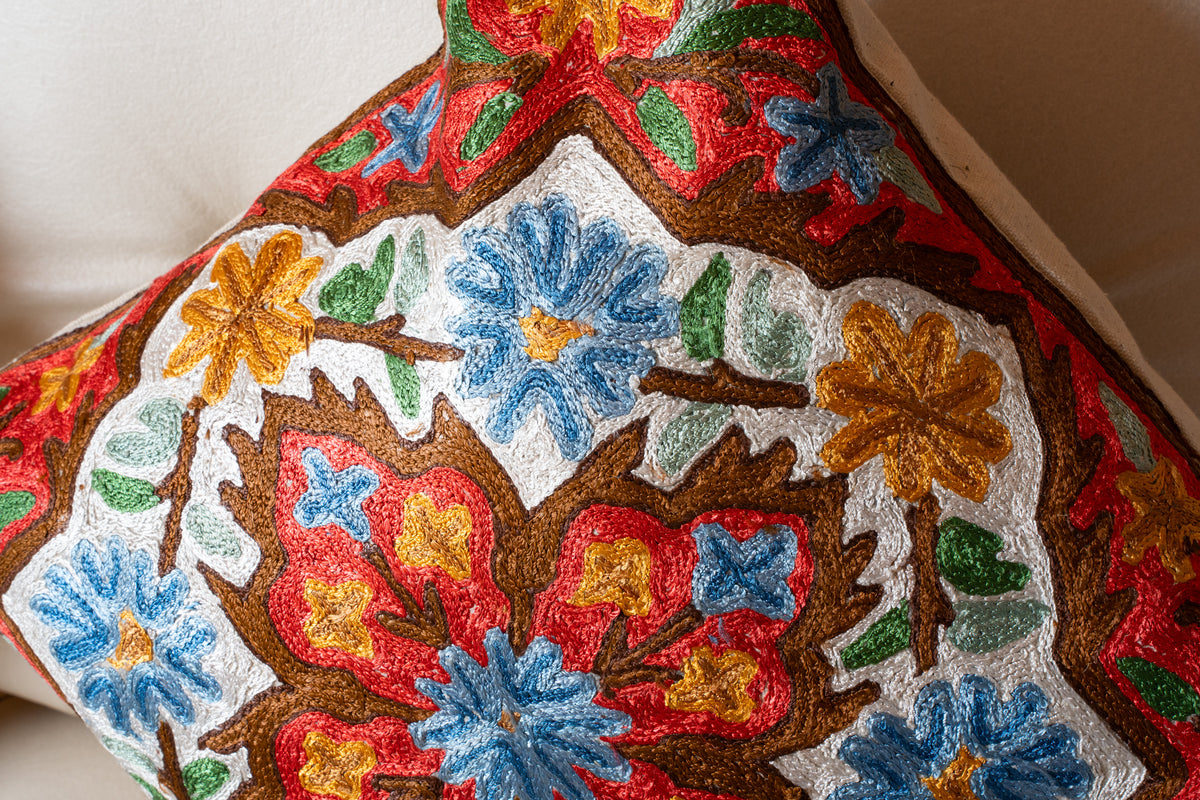 Set of 3 – 16” Hand-Embroidered Cushion Covers