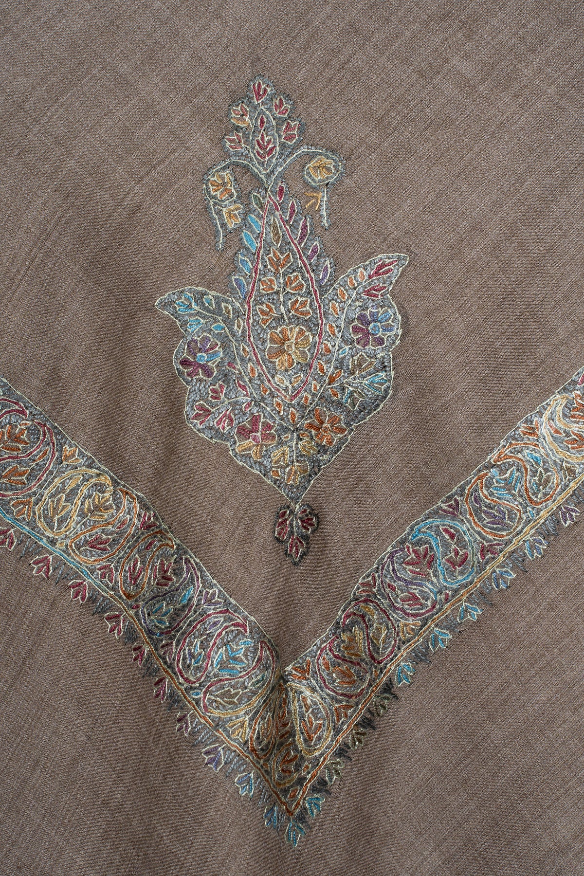 Hazel Bloom Rumal — Sozni Hand Embroidered