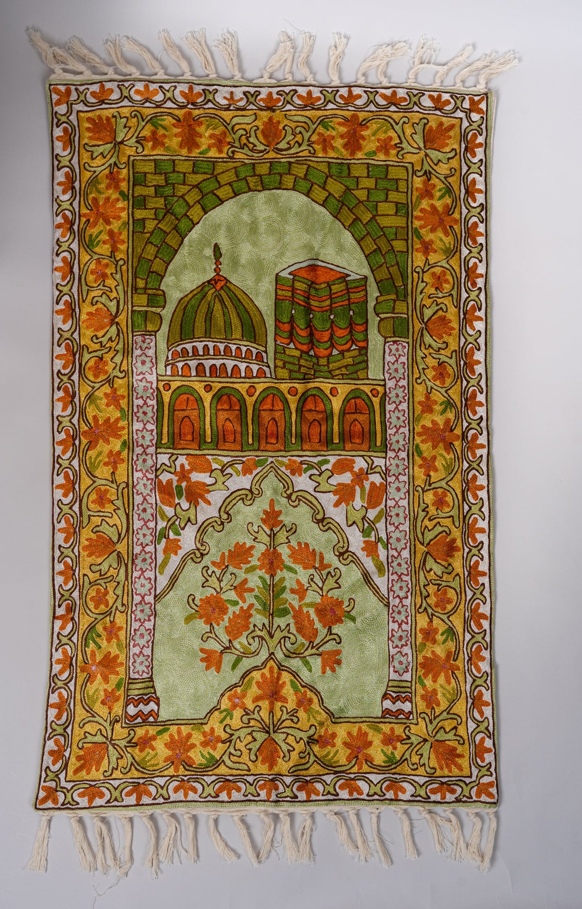 Zaitoon Qila Hand-Embroidered with Chain Stitch Detailing (Prayer Mat)